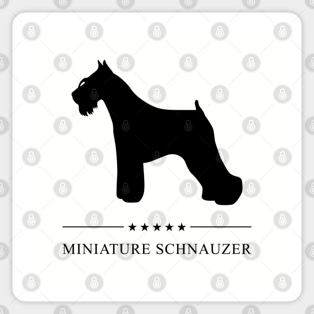 Miniature Schnauzer Black Silhouette Sticker by millersye